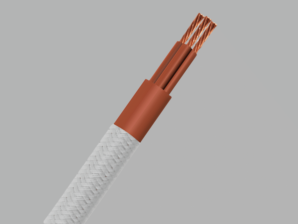Cabo de silicone com fibra de vidro 300 graus Cabo de silicone com fibra de vidro 300 graus
