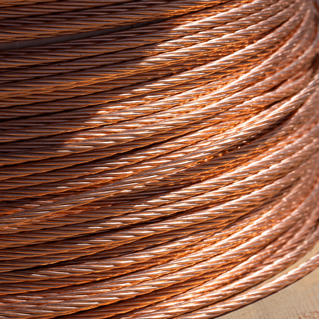 condutor de Cobre Nu Conduscobre mostrando múltiplos fios-conduscobre