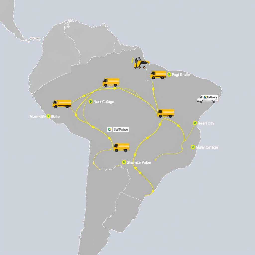 Mapa do Brasil destacando a cobertura nacional de entrega do Cabo de Cobre Nu Conduscobre Mapa do Brasil destacando a cobertura nacional de entrega do Cabo de Cobre Nu Conduscobre