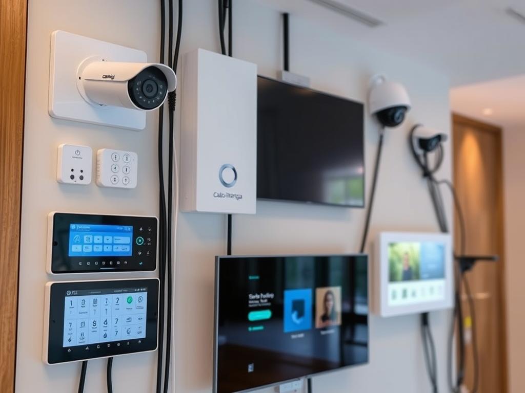 Cabo Manga em aplicação de automação residencial conectando sistemas de segurança