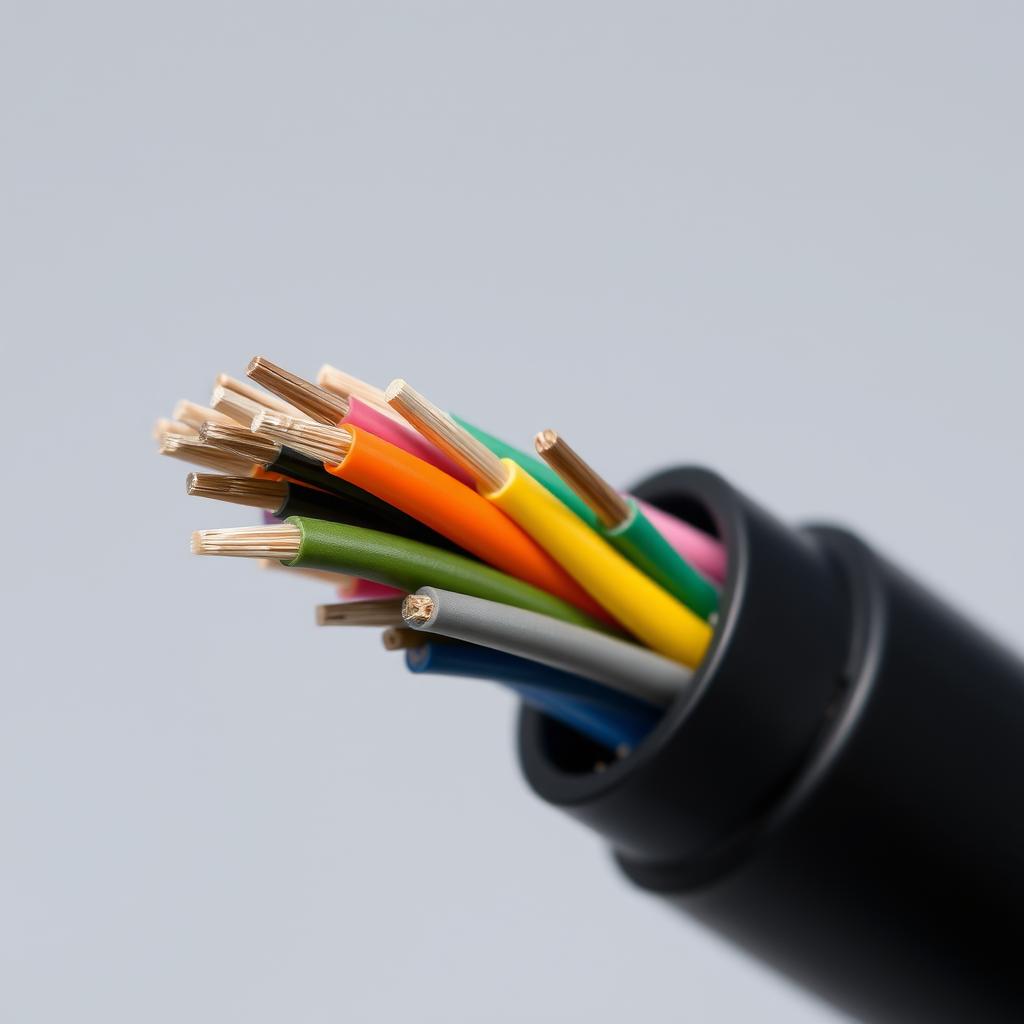 Detalhe das vias coloridas do Cabo Manga facilitando identificação