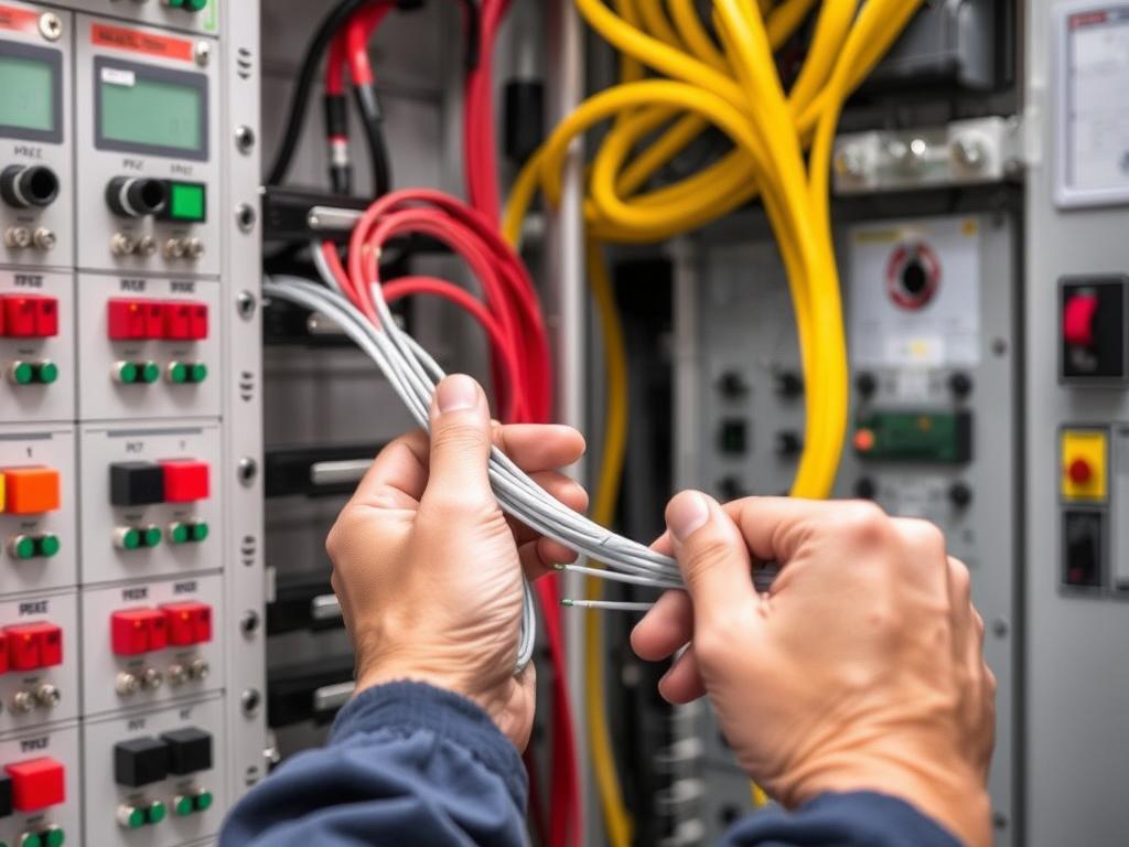 Instalação de Cabo Manga em painel de automação industrial